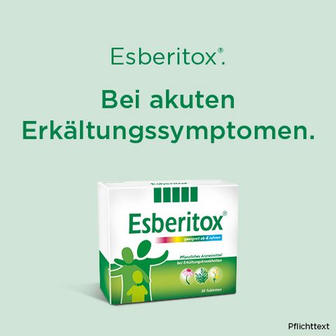 Hier sehen Sie Esberitox das pflanzliche Arzneimittel das zur Verkürzung von Erkältungen eingesetzt wird.